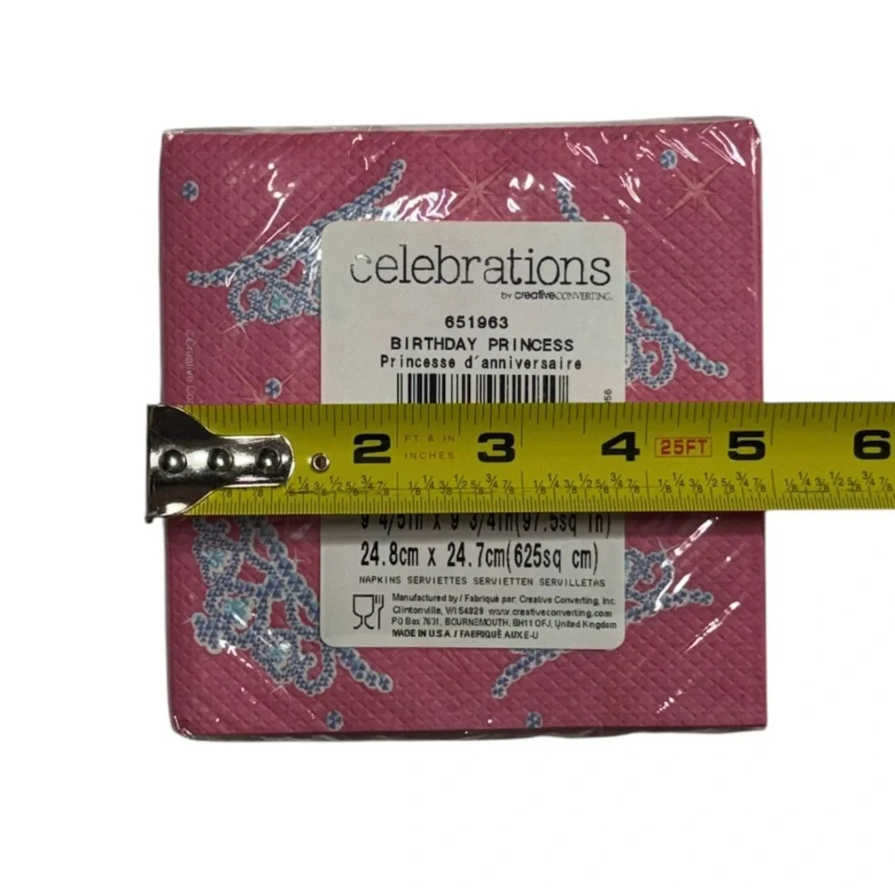 Creative Converting 2 packs of 16 pink tiara themed napkins brand new in package